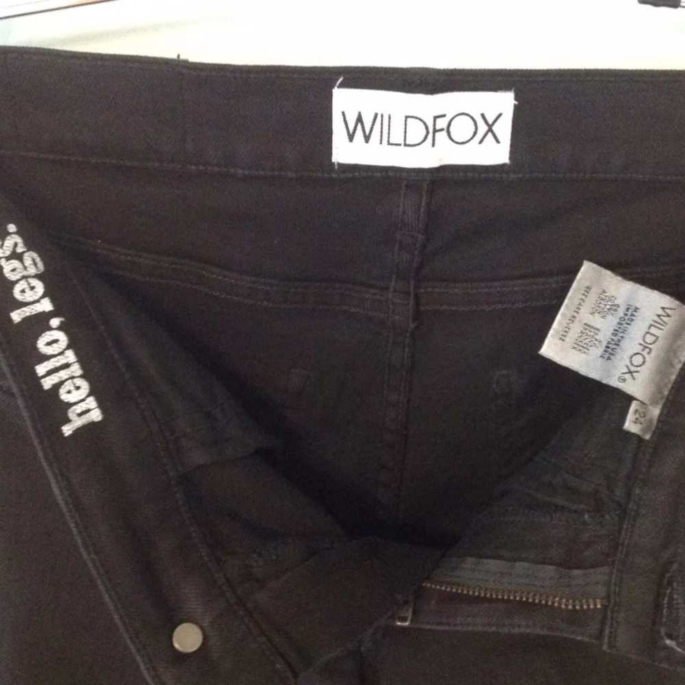 Wildfox wild fox distressed stretch skinny jeans